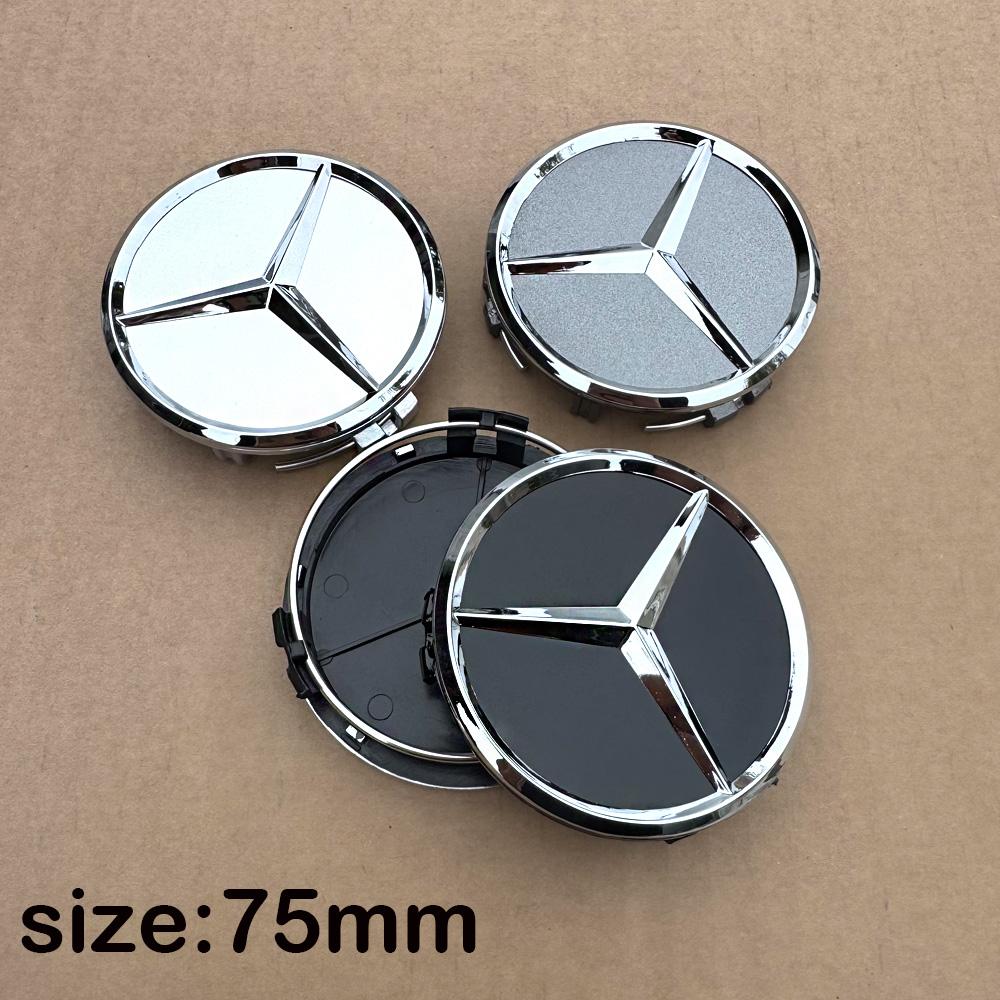 2026 Hot For AMG 4pcs 75MM Car Wheel Center Hub Caps Covers Mercedes Benz A B C S Class AMG GLA CLA GLC W176 W221 W204 W205 Accessories