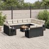 VidaXL Garden Lounge Set with Cushions 13 Pcs, Patio Sofas, Patio Furniture Set, Outdoor Furniture, Black 3257162