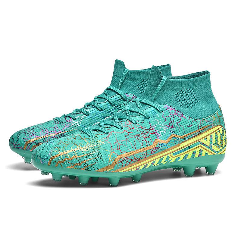 Student football shoes AG long nails TF broken nails boys and girls high top students grass sports shoes training shoes