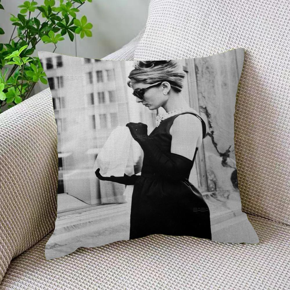 Audrey Hepburn Pillow Gift Home Office Decoration Bedroom Sofa Car Cushion Cover Case 45x45