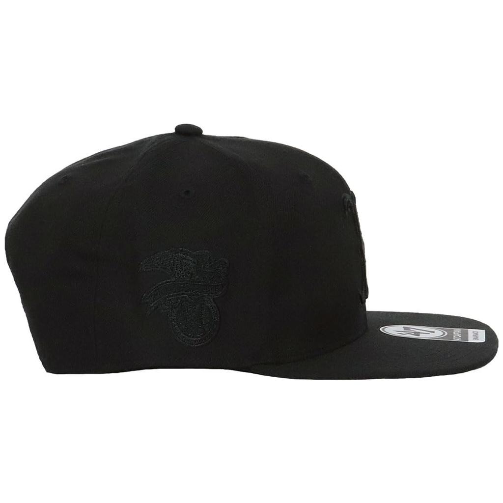 47 Captain Cap Snapback Cap Major League Baseball Boston Red Sox Sure Shot All Black [47 Brand] - Men's & Women's - (MLB) - -