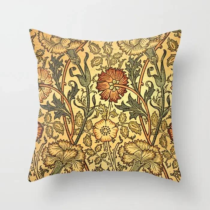 Vintage Flower Printed Pattern Cushion Cover for Home Living Room Sofa Bedroom Car Decoration Pillow Case