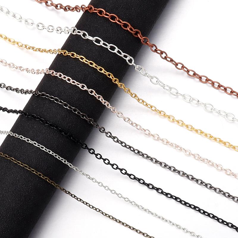 5-10 Yards/Roll High Quality Necklace Chain Bulk Cross Chains For Jewelry Making Findings DIY Necklace Bracelet Chain Materials
