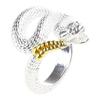 Gothic Rattlesnake Wrap Ring Serpent Adjustable Ring Unisex Birthday Jewelry