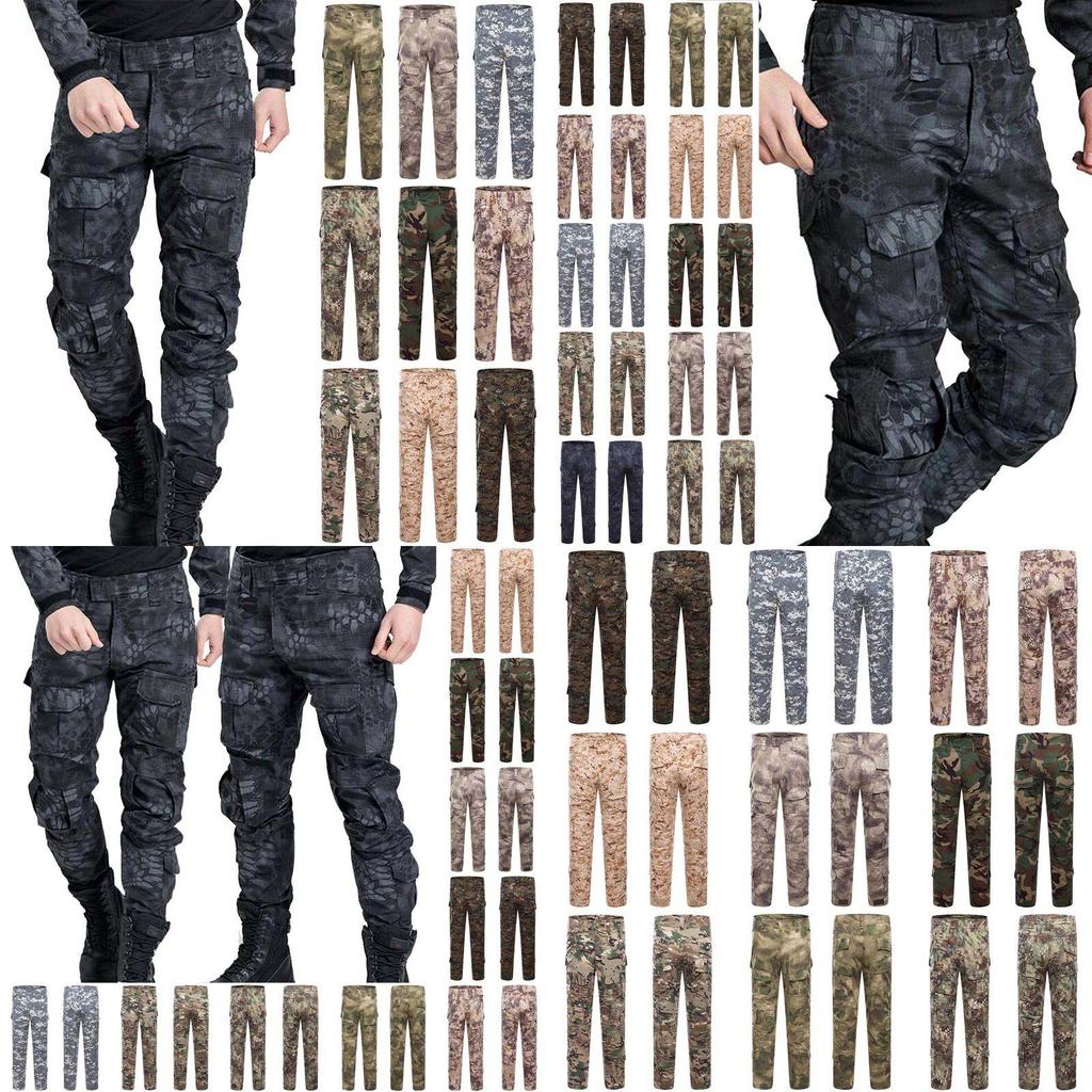 Men's Military Army Combat Tactical Airsoft Pants With Multi-pockets And Ergonomic Knee Design