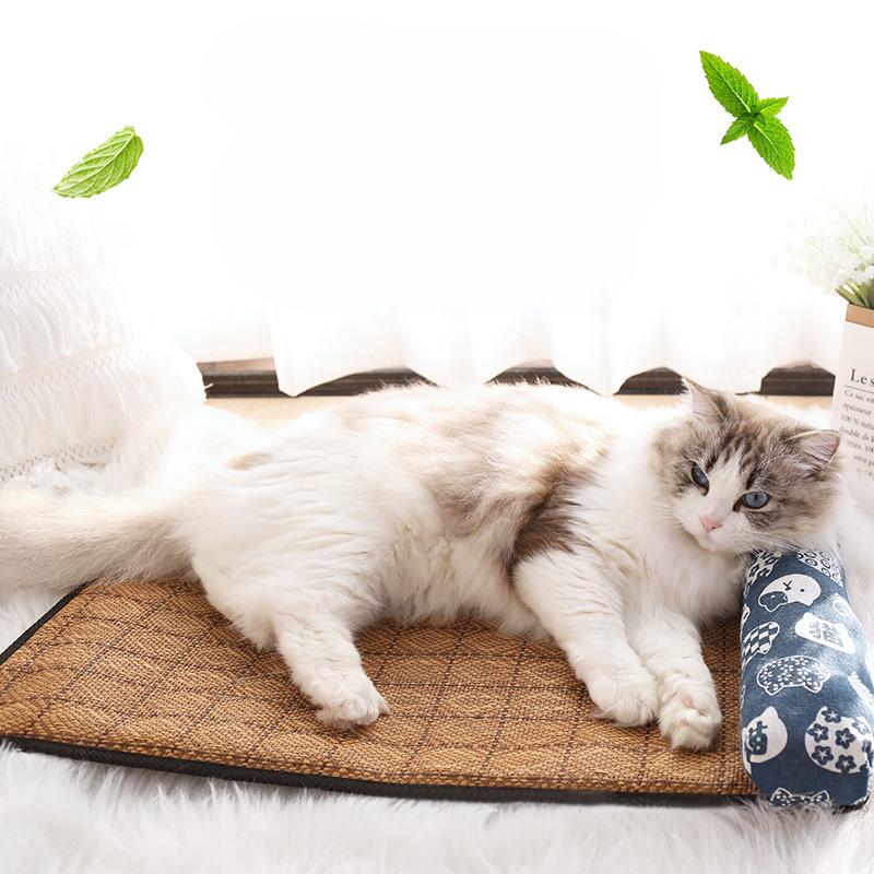 Summer Pet Mat Mat Cooling Cat Mat Cat Nest Ice Mat Cold Feeling Dog Mat Pillow Small and Medium-sized Dog Chin Pad