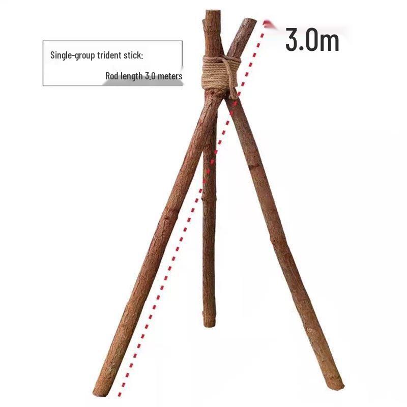 Wooden Tripod Camping Rack for Pots & Bonfire Parties