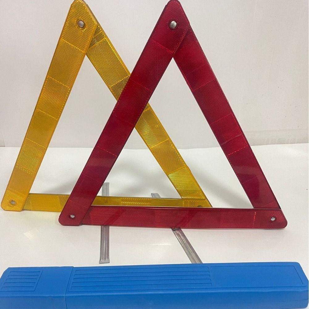 Foldable Emergency Warning Triangle Metal Bracket Road Safety Device Car Tripod