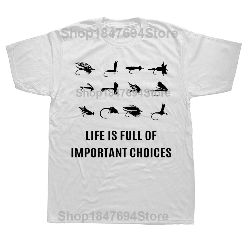 Lustige Fliegenfischen Fischer T-Shirts Grafik Baumwolle Streetwear Kurzarm Geburtstagsgeschenke Sommerstil T-Shirt Herrenbekleidung