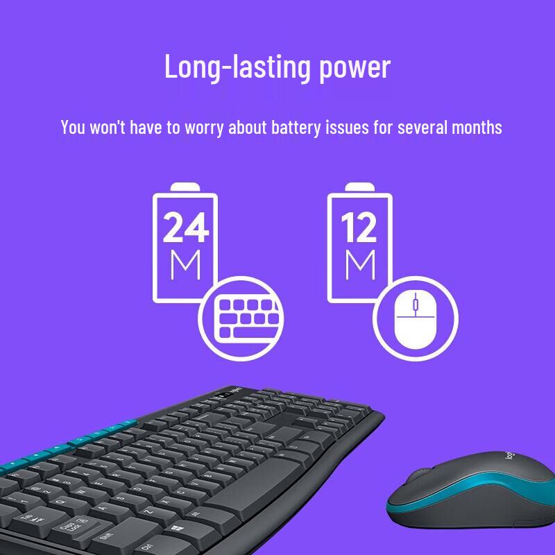 Logitech MK275 Full-Size Wireless Keyboard and Mouse Combo