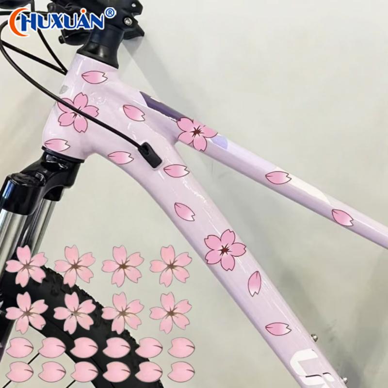 [Q]12/20/24 Pezzi Adesivi Fiore di Ciliegio, Adatti Per Coprire Graffi sulla Carrozzeria del Veicolo, Caschi per Biciclette e Motociclette, Decalcomanie