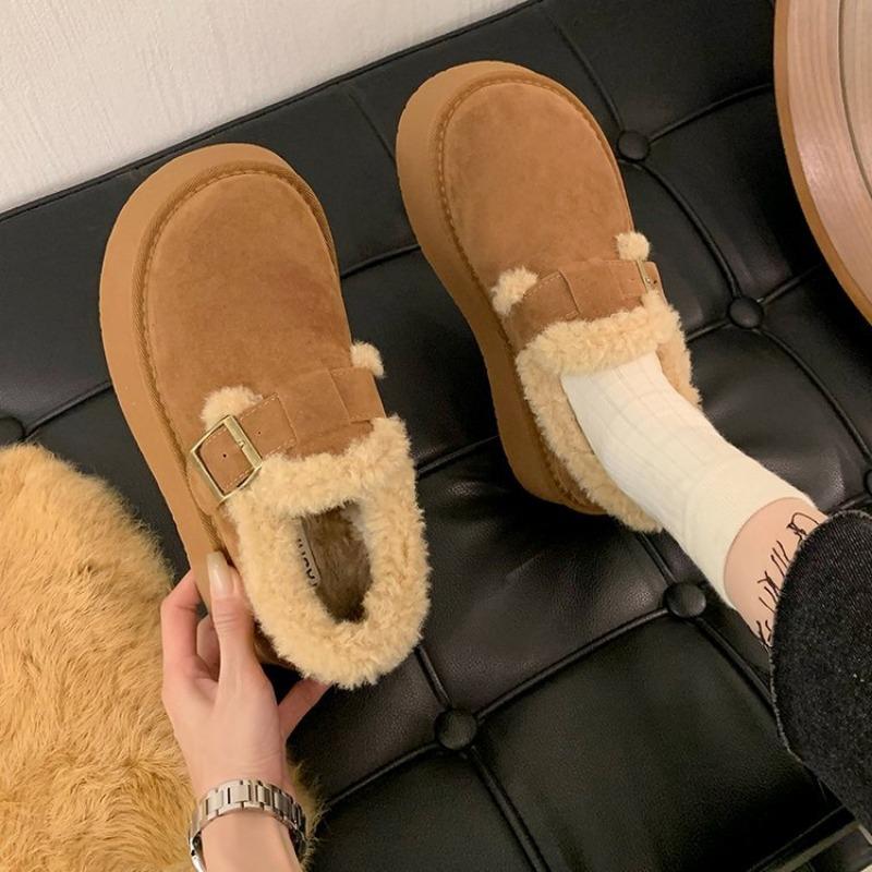 

Thick-soled snow boots women s new winter women s shoes, piled and thickened fluff, cold-proof and warm 40