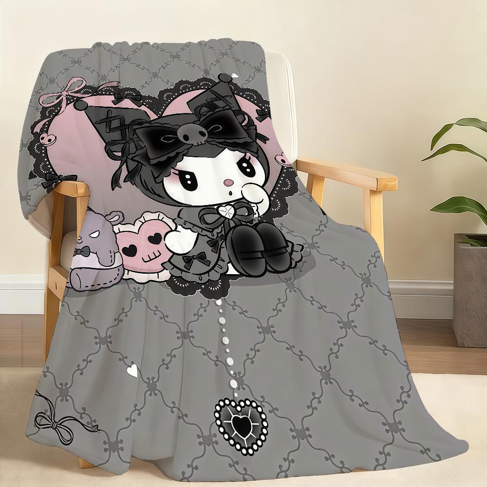 

Kawaii K-Kuromi Blanket Soft Throw Blanket for Home Bedroom Bed Sofa Picnic Travel Office Rest Cover Blanket Gift 150x200cm