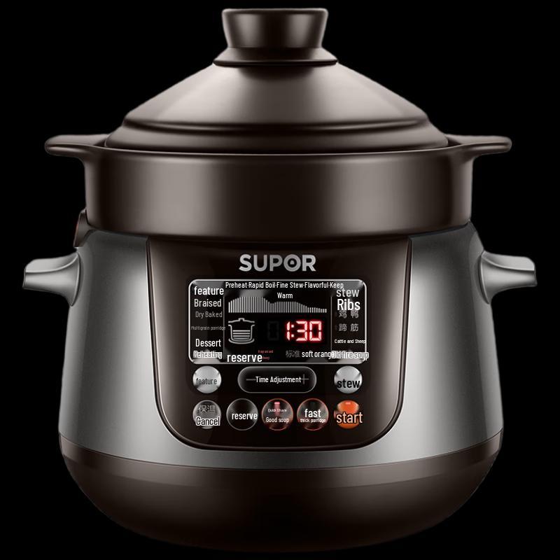Supor 5L Ceramic Electric Stew Pot CN plug (adapter included)