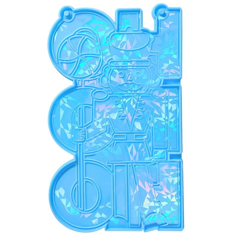 DIY Holographic Silicone Molds Christmas Pendant Mold DIY Crafts Moulds Hand-Making Craft Supplies Suitable for Pendant