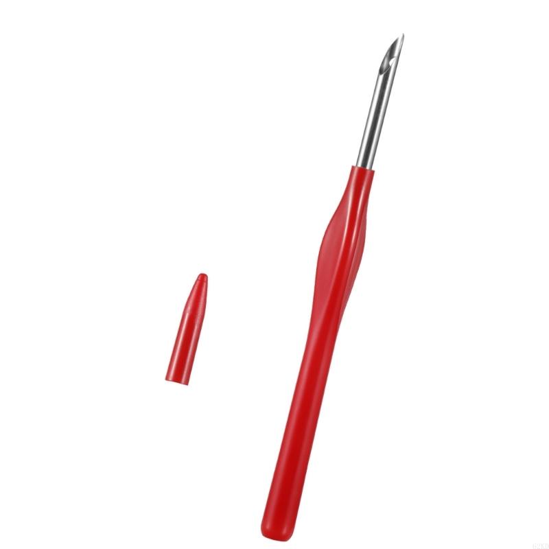 62KD Punching Needle Tool Embroidery Pen Needle with Protective Cover Easy To Use for Home and Travel Crafting