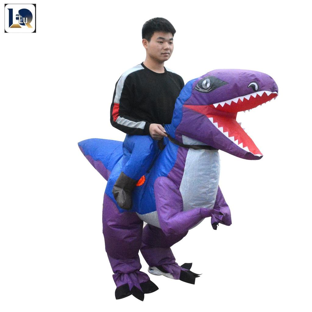 Inflatable Orange T-Rex Costume for Party & Cosplay