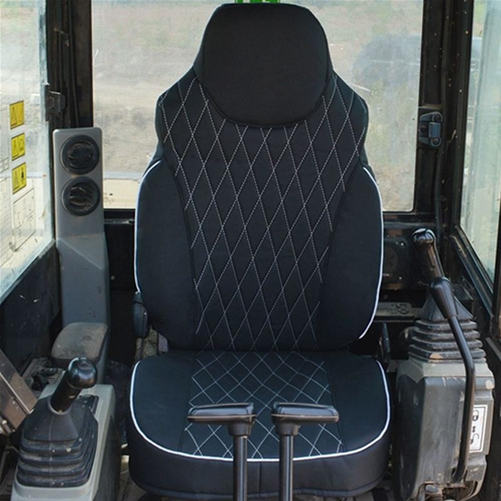 JayCreer Excavator Seat Cover For Cat Excavator 305/306/307/308/305.5E2/307.5 PVC чёрный