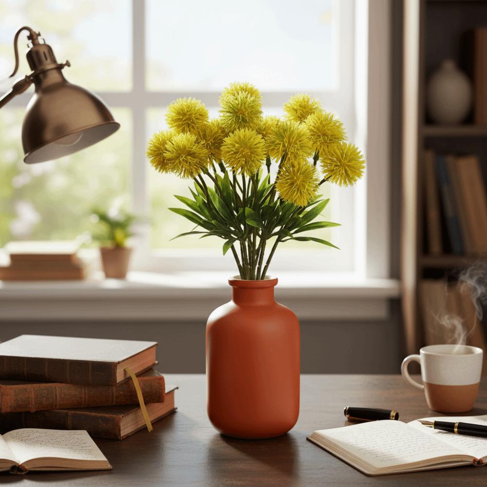 Realistic Fake Chrysanthemum Ball Chrysanthemum Artificial Flower Branch Photography Prop