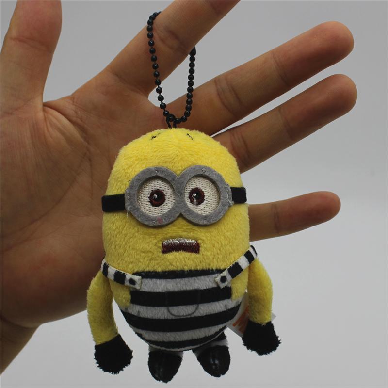 1piece Despicable Me Kevin Bob Minions Doll Keychain Cute Minion Plush Pendant Car Keychain Children's Toy Party Gift
