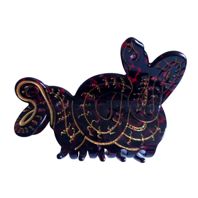 Novelty Mamba Snake Hair Clip,Funny Acetate Hair Clip,Big Claw Clip for Women,Funny Hair Claw Clip,Red