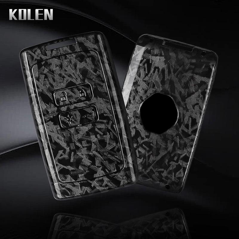 ABS Koolstofvezel Autosleutelhoesje Cover Voor Renault Koleos Captur Megane Clio Scenic Talisman Arkana Voor Dacia Sandero