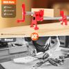 4-Piece Wood Gluing Pipe Clamp Set – Heavy-Duty Cast Iron Bar Clamps for Woodworking – Red