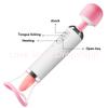 Varita Mágica de Lengua 3 en 1 Vibrador AV Succionador de Pezones Calentador Vibrador Lamedor de Lengua Estimulador de Clítoris Masturbación Sexo
