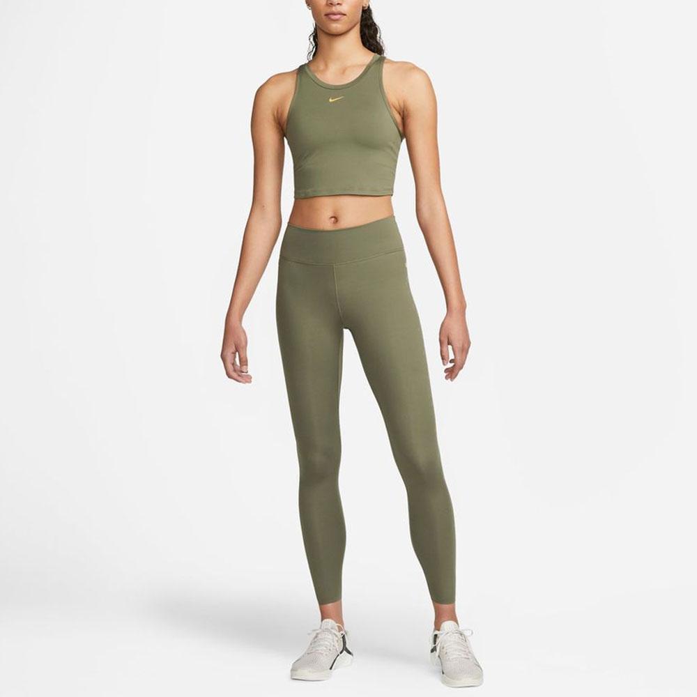 Nike Side Pattern Printed Slim Fit Workout Pants Women Pants Green DM7258-222