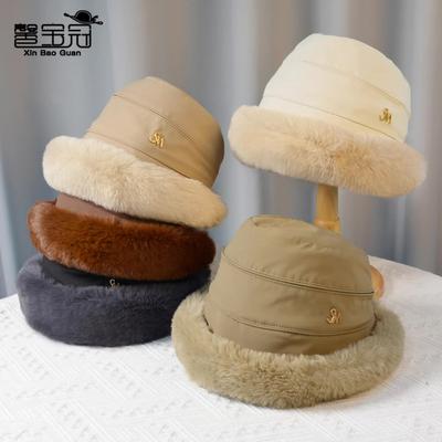 Women Autumn Winter Warm Outdoor Ear Protector Hat Cold Resistant Imitation Fur Hair Mongolian Hat Sweet Cute Bucket Hat