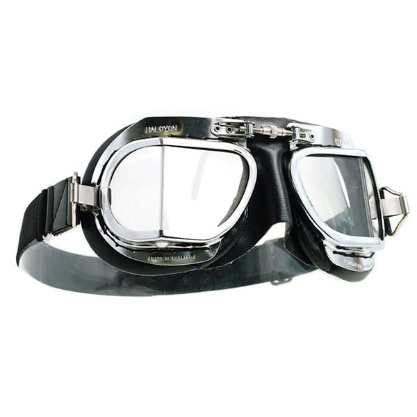 

[Halcyon] Mark 9 Classic Deluxe Goggles Soft Leather Cafe Racer Motorcycle Goggles Dustproof Windproof серый