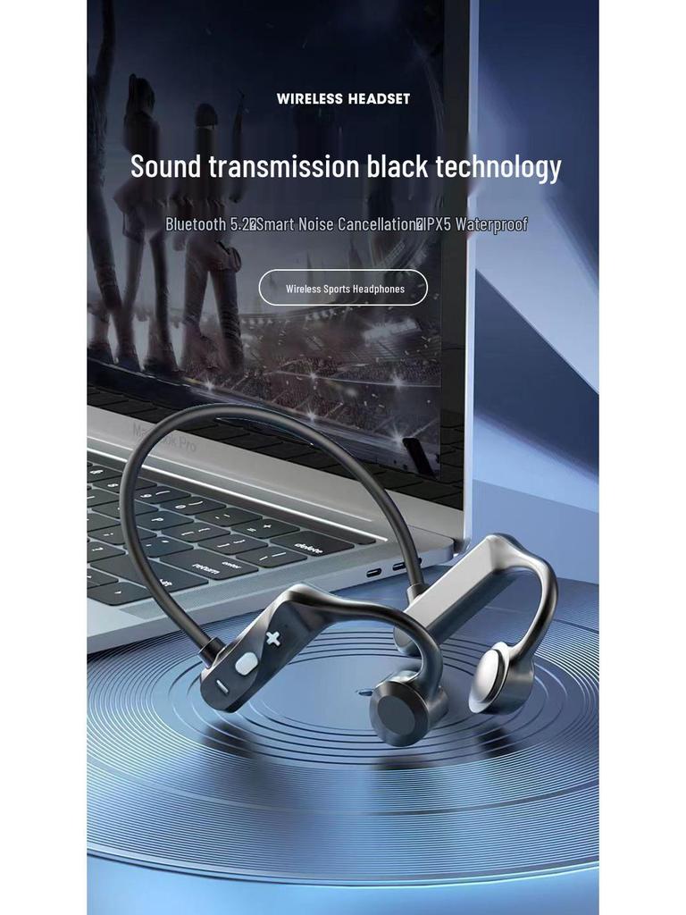 KS69 Sports Ear-Hook Bone Conduction Bluetooth Headphones with Immersive 3D Sound