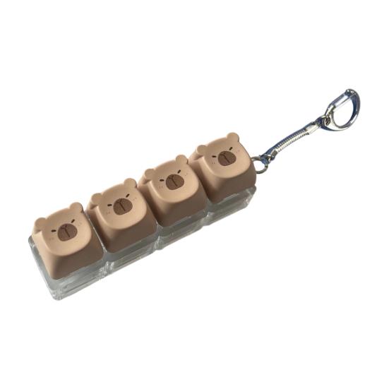 

Capybara Fidget Keyboard Stress Relief Keyboard Finger Clicker Keychain Decompression Button Sensory Toy Backpack Hanging Decoration