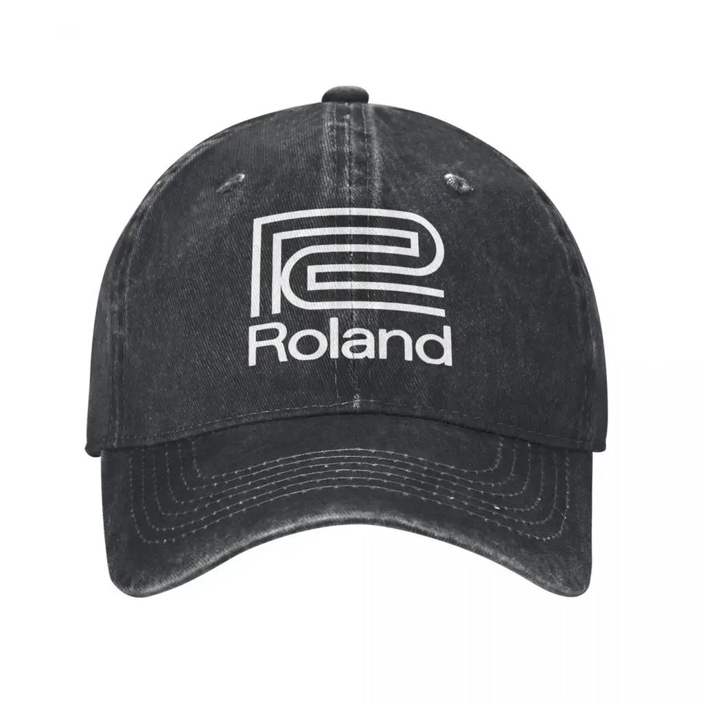Roland Logo Baseball Caps Vintage Distressed Denim Headwear for Men Women Outdoor Activities Gift Hats Cap