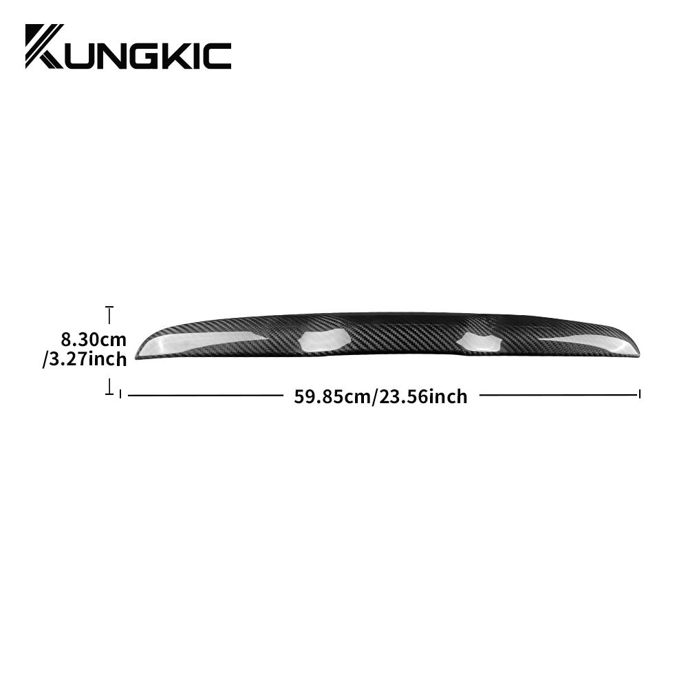 Real Hard Carbon Fiber Sticker For Fiat 500 08-23 Abarth 595 2012-2025 Abarth 695 2010-2025 Rear Trunk Lid Tailgate Handle Cover