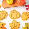 Festival Thanksgiving Themed Plastic Cookie Molds Set Includes Turkey Maples Leaf Chestnut Pumpkin Shape For Handmade Cookie