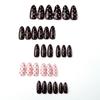 Polka Dot White Almond False Nails - Short Wearable Nail Tips