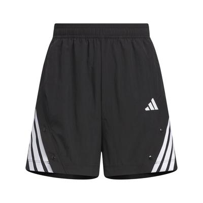 Dance SS25 Pantalones Cortos Casuales Cómodos con Raya con Logo Tejido Mujer Pantalones Cortos Negro Blanco KE5852