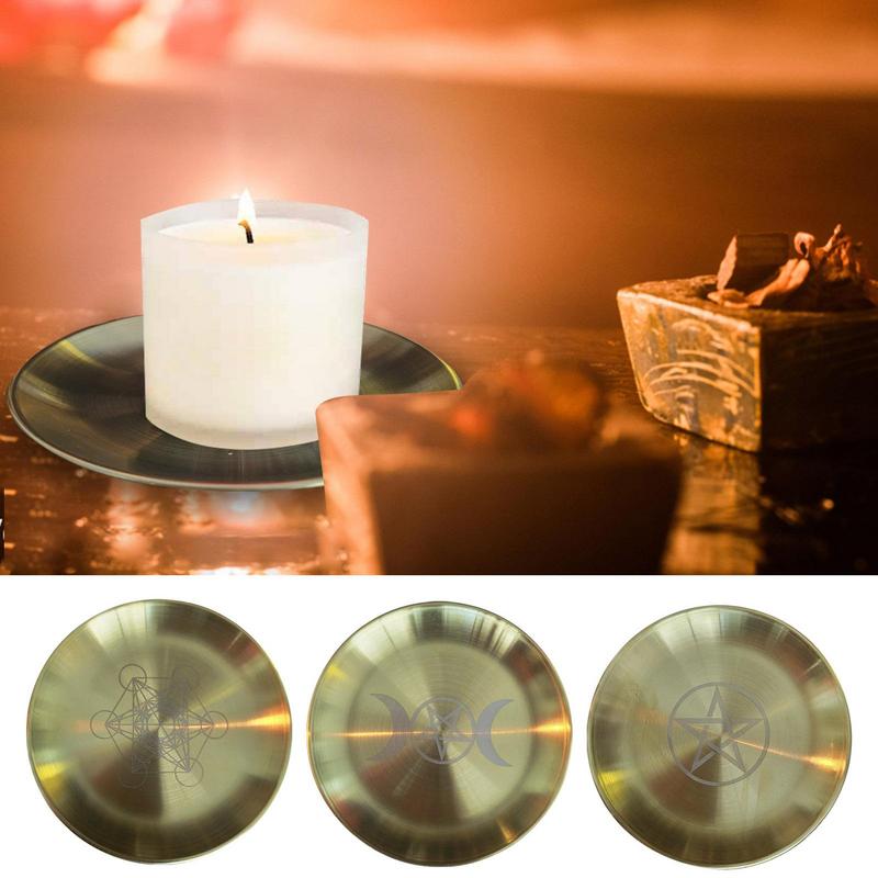 Altar Schale Hexen Kerzenhalter Teller Kerzenständer Altar Serviertablett Wahrsageutensilien Hexenbedarf für Zeremonien Dekorationen