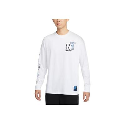 Αθλητικό Πλεκτό Casual Μακρυμάνικο T-Shirt Ανδρικά Τοπ Λευκό HJ3306-100