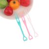 500Pcs Mini Disposable Heart Fruit Fork Mini Snack Cake Dessert Home Dining Plastic Food Fruit Pick Toothpick Bento Party Decor