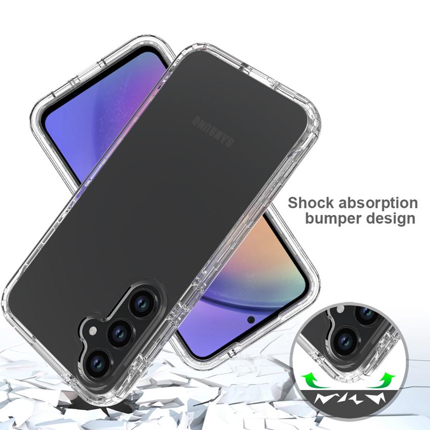 Husă Acoperire Completă 360 Grade pentru Samsung Galaxy A55 A35 A25 A15 A05 A05s A06 A16 A26 A36 A56 5G Fundă Capa Carcasă Transparentă Husă de Telefon Rezistentă la Șocuri