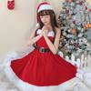 Japanese Santa Claus Red Sexy Tube Top Dress Stage Christmas Clothing Women's Christmas Clothing Foreign Trade
