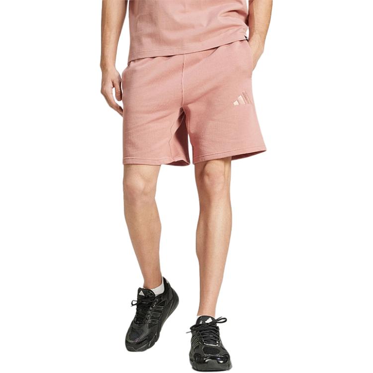Adidas SS25 Fashion Simple Breathable Loose Fit Lace-Up Casual Shorts Men Shorts Pink JC5368