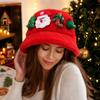 Women's Christmas Warm Fisherman Hat, Versatile Hat with Santa Decoration