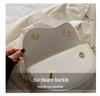 Women's Half-Moon Saddle Bag with Chain Strap - 2025 Spring/Autumn Collection, Crossbody or Single Shoulder Style with Wide Strap