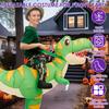 Halloween Inflatable Dinosaur Costume Funny Dinosaur Cosplay Costume Kids Fancy Dress with Storage Bag Holiday Theme Party