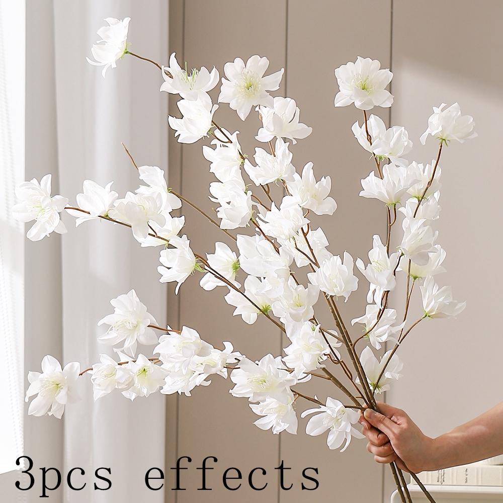 

1 шт. Букет штучних квітів 110 см Довга штучна квітка Для декору дому Товари для вечірок Сад Весільна прикраса Аксесуари для ваз білий