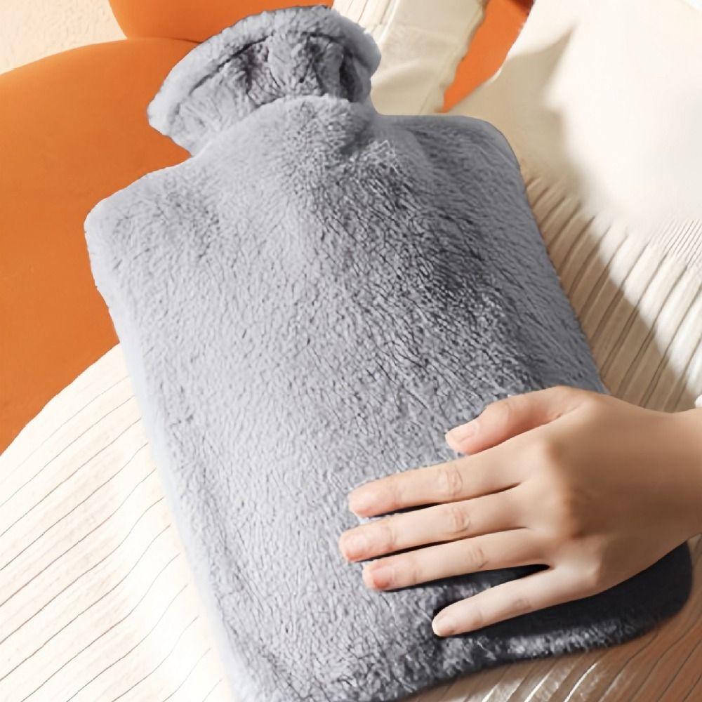 2000ml Hot Water Bottles Leak-proof Water-filling Bottle Soft Belly Warmer  Female