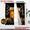 Set Of 2 Flat Printing Curtains Without Rod Chic Curtain Versatile Fabric Decorations Use Made Polyester